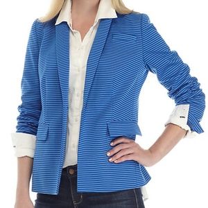 NWT Crown & Ivy™ blazer jacket Chic stripes Blue